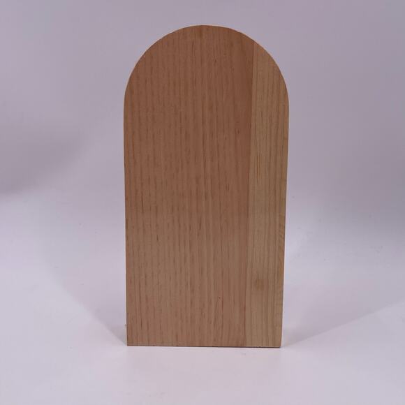 Solid Wood Arched Clock Base 2" Circle Clock Opening DIY Paint Stain Decorate - Picture 3 of 7